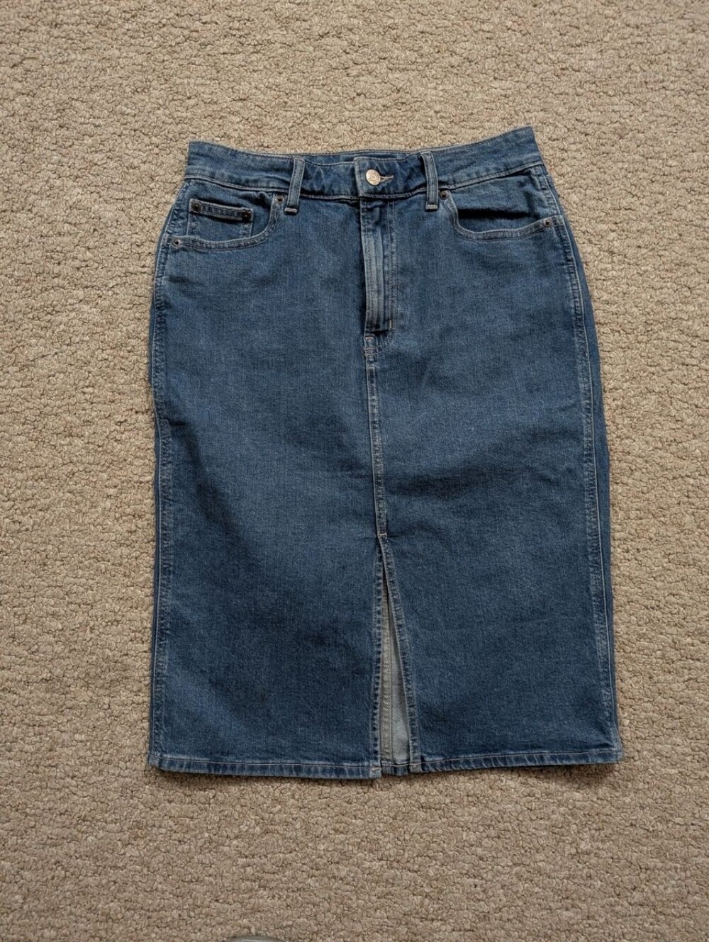 GAP Denim Blue Midi Pencil Skirt